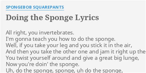 do the sponge lyrics